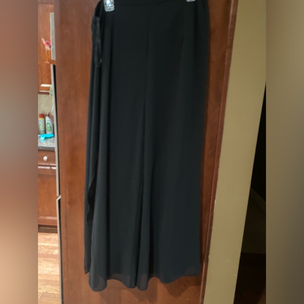 Chic Black Wide Leg Women's Pants